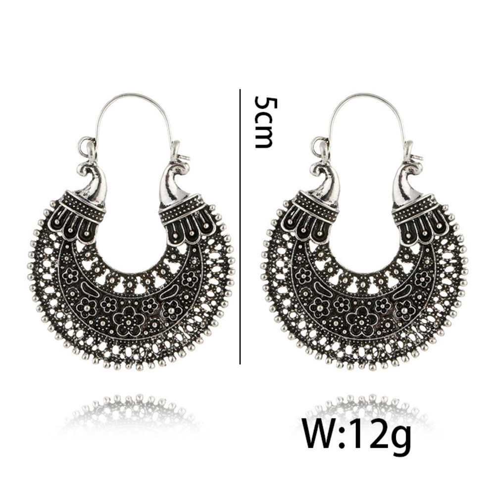 2/$20! Antiqued Silver Flower Boho Earrings - Picture 6 of 8